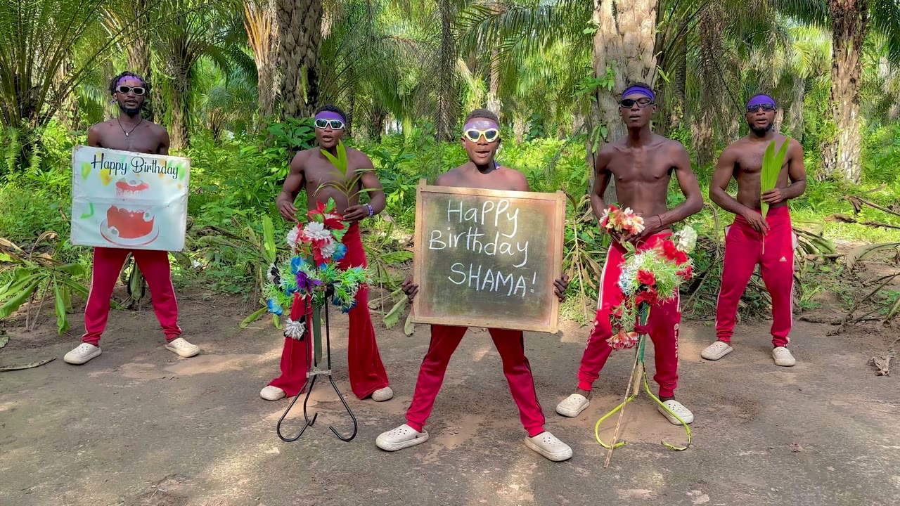 African Crew performing live outdoors, sample still for African Happy Birthday Video | African Crew