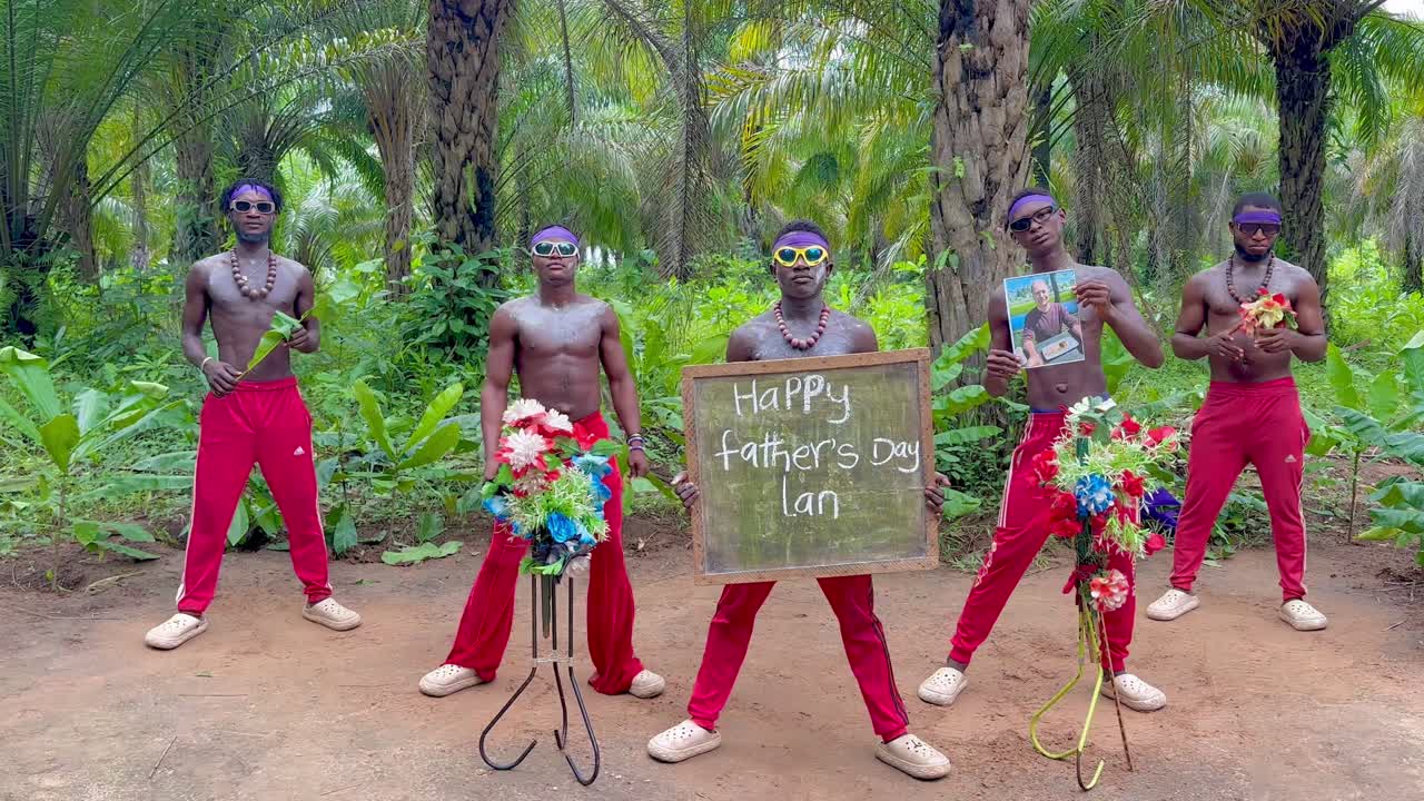 African Crew performing live outdoors, sample still for African Father's Day Video | African Crew