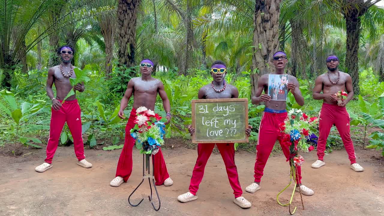 African Crew performing live outdoors, sample still for African Love Countdown Video | African Crew